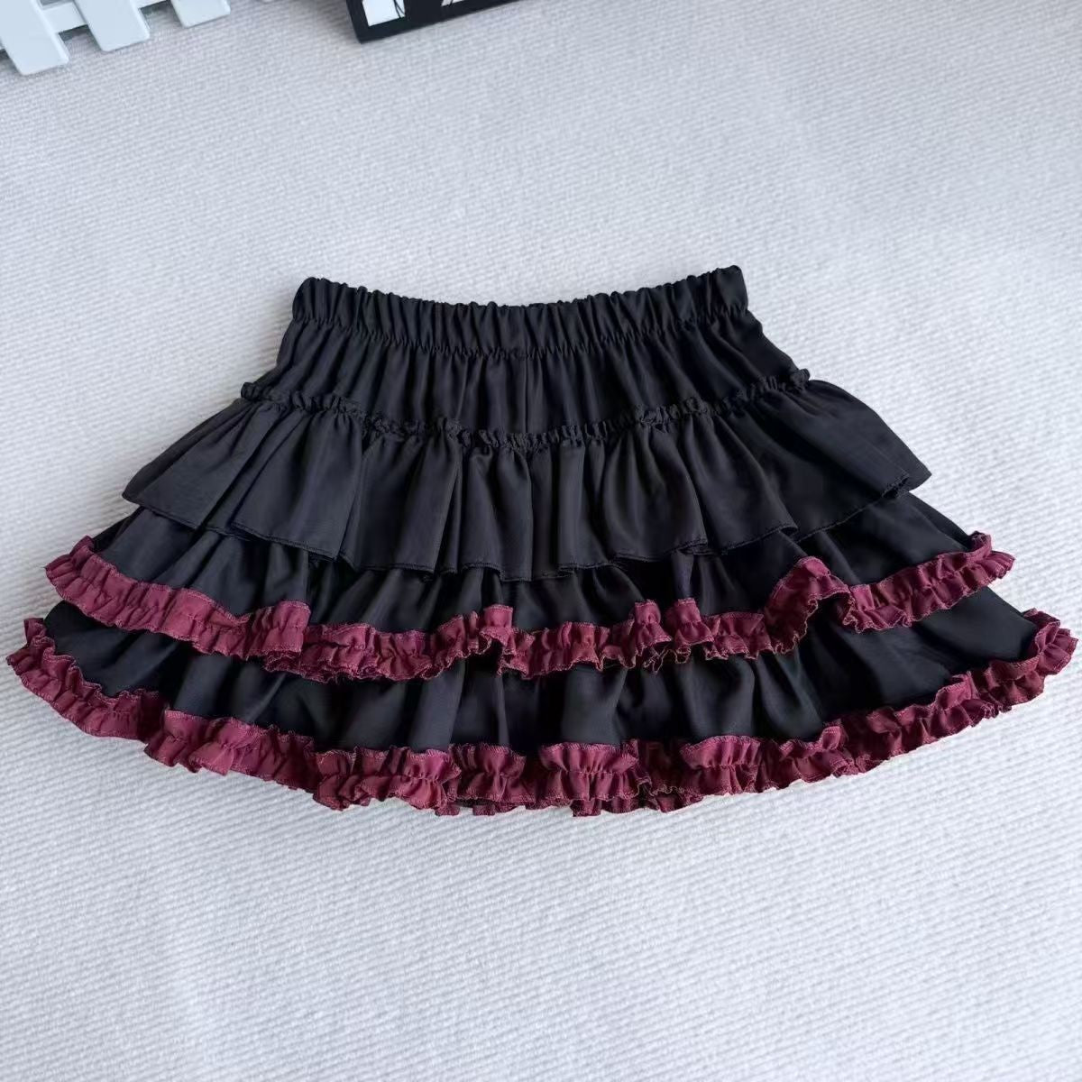 Purple Pumpkin Cake Skirt Women Y2k Short Fluffy White Lace Mini Skirts Girl's Sweet Lolita Pink A Line Pleated Skirts For Women
