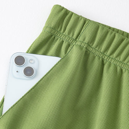 2-Piece Men's Summer Quick drying Sports Suit Loose And Breathable Short Sleeved T-shirt Running And Fitness Black Pocket Shorts