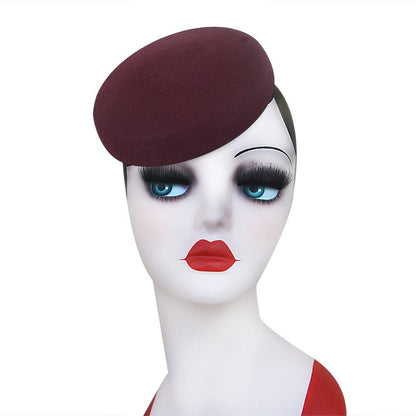 Lawliet Circle Feminino Capacete Chapéus de Feltro de Lã Chapéus Pillbox Fascinator para Mulheres Suprimento de Chapelaria Base de Chapéu Chapéus de Coquetel