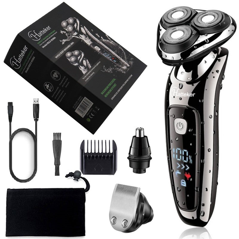 3in1 wet dry powerful electric razor for men body beard hair trimmer rechargeable electric shaver face shaving machine kit