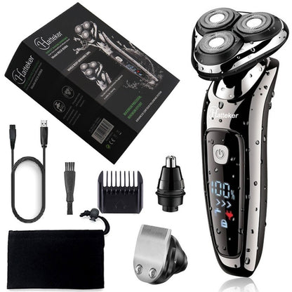 3in1 wet dry powerful electric razor for men body beard hair trimmer rechargeable electric shaver face shaving machine kit