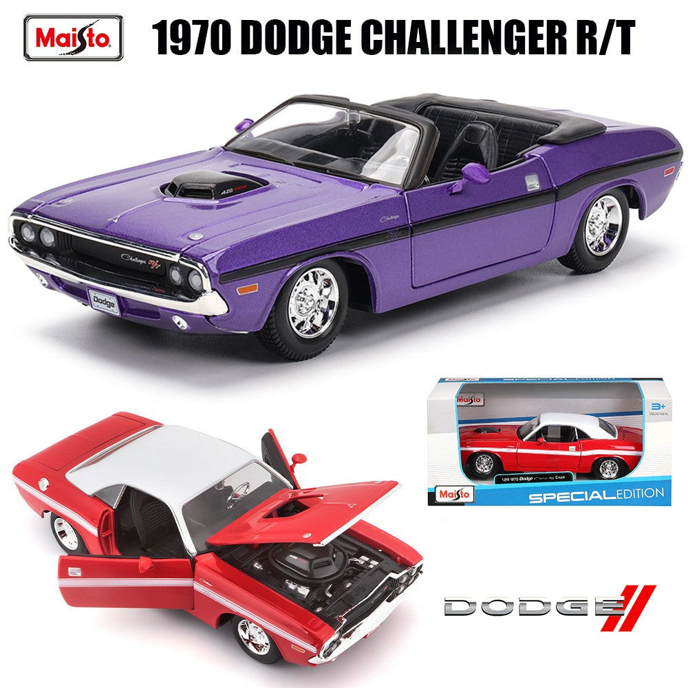 Maisto 1:24 DODGE CHALLENGER R/T 1970 liga de carro modelo artesanato decoração coleção brinquedo ferramenta presente