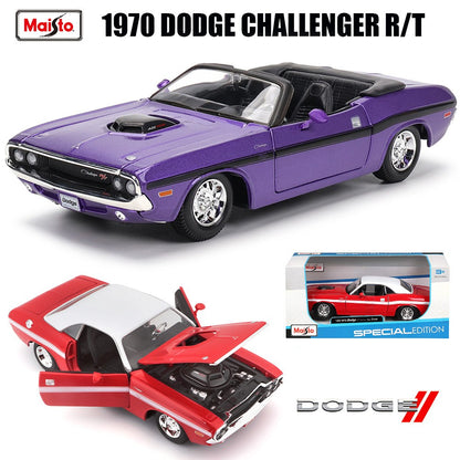 Maisto 1:24 DODGE CHALLENGER R/T 1970 liga de carro modelo artesanato decoração coleção brinquedo ferramenta presente