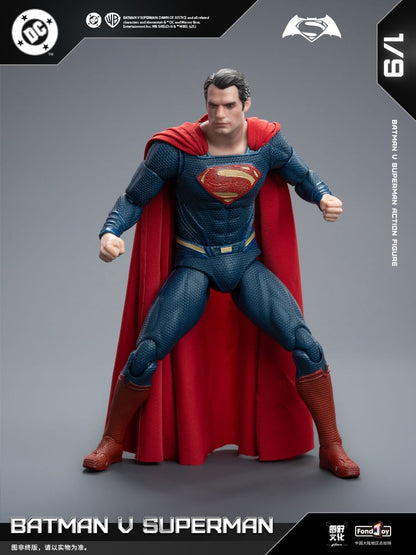 Novo conjunto de figuras Fondjoy BVS, Boneco de Ação Batman Blindado, Superman com Armadura Danificada 1/9 Batman V Superman: A Origem da Justiça DC Toys