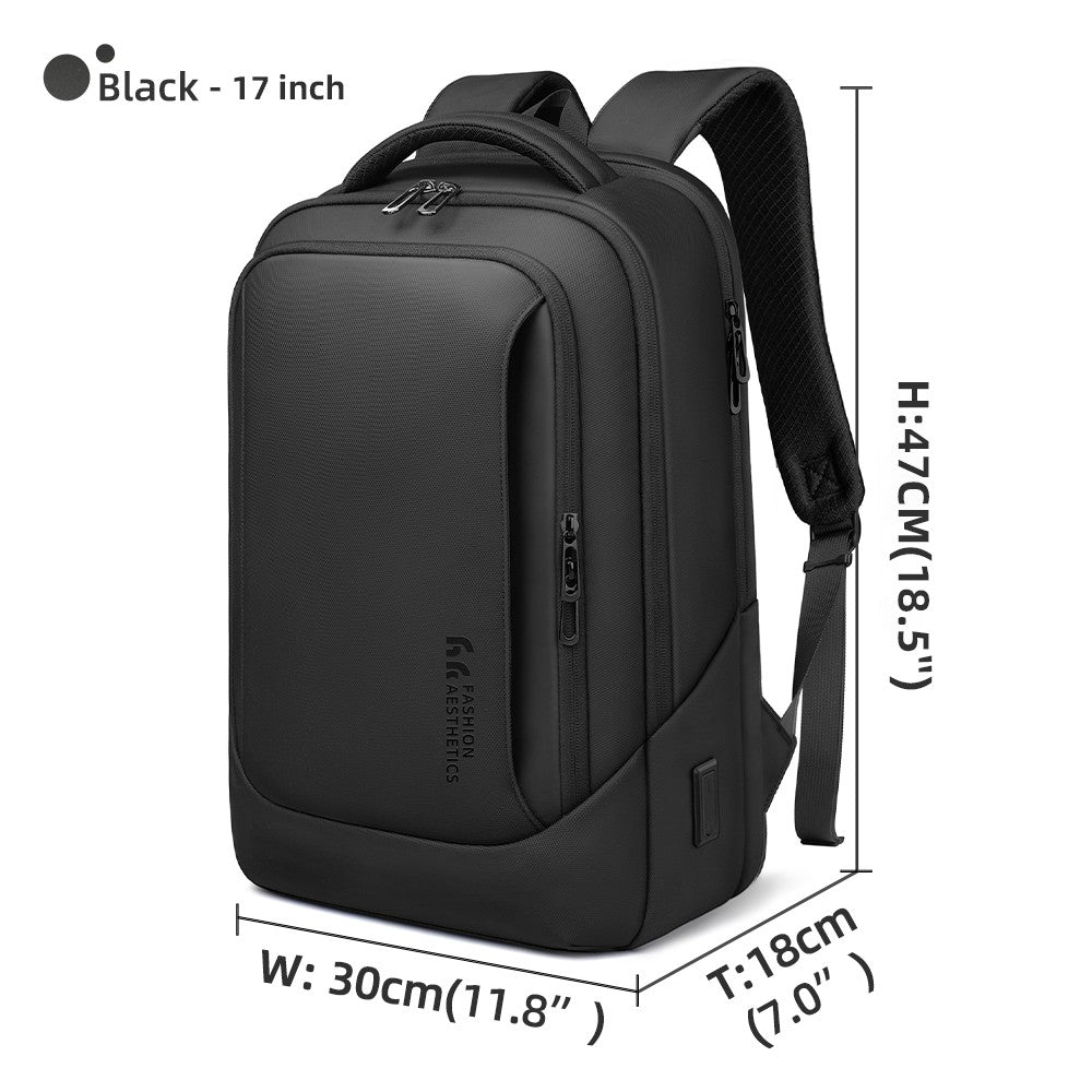 HK Men's Designer Laptop Bag Waterproof School Bags for College Boys Male Business Sports Travel Backpack Men With USB Charging