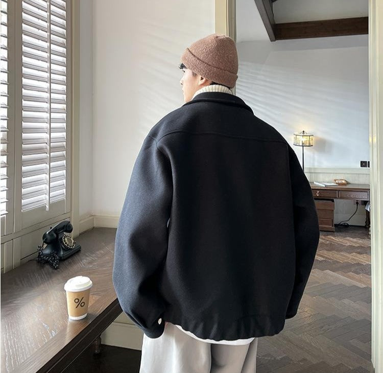 Men's Plus Size Winter Coat 3XL 5XL 300lbs Heavy Thick Wool Blend Trench Coat Vintage British Style Casual Pilot Jacket