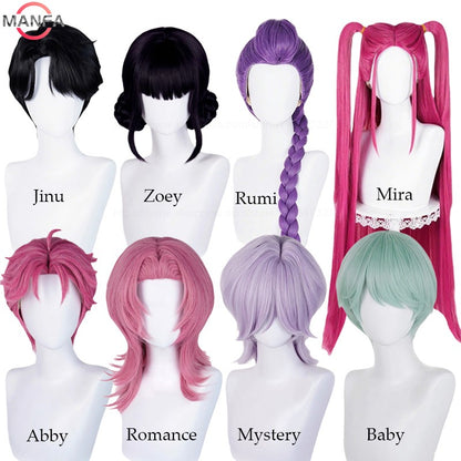 Current fashion trend music singer team role-playing wig Heat Resistant Synthetic Hair Anime Wigs +Wig Cap
