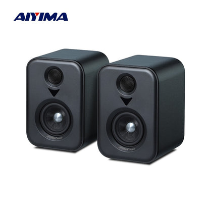 AIYIMA S400 Upgrade Active Speakers Wooden Studio Monitor Bluetooth USB OPT RCA Inputs Subwoofer Output Record Player Speaker