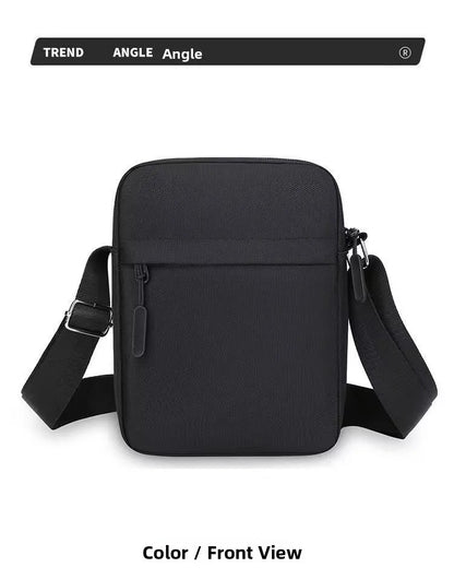 Men's Shoulder Bag with Leaf Design "Not Cheap Just Rich" Slogan Fashion Portable Male Small Crossbody Bags Leisure Phone Bag