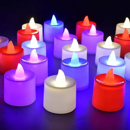 1/48PCS  LED Candle Battery-Power Tealight Flameless Fake Candle Light Christmas Wedding Birthday Wedding Romantic Decor Lamp