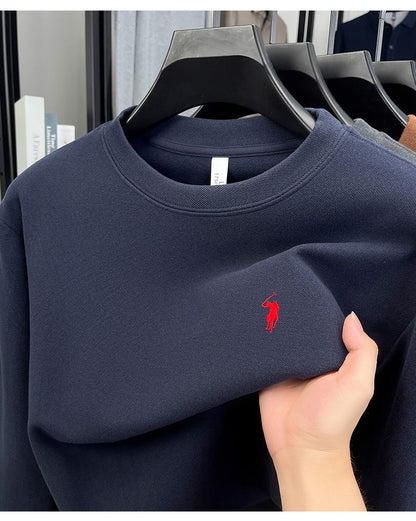 Luxury brand long sleeve T-shirt men's autumn Paul trendy exquisite pony embroidery pullover loose casual round neck sweatshirt