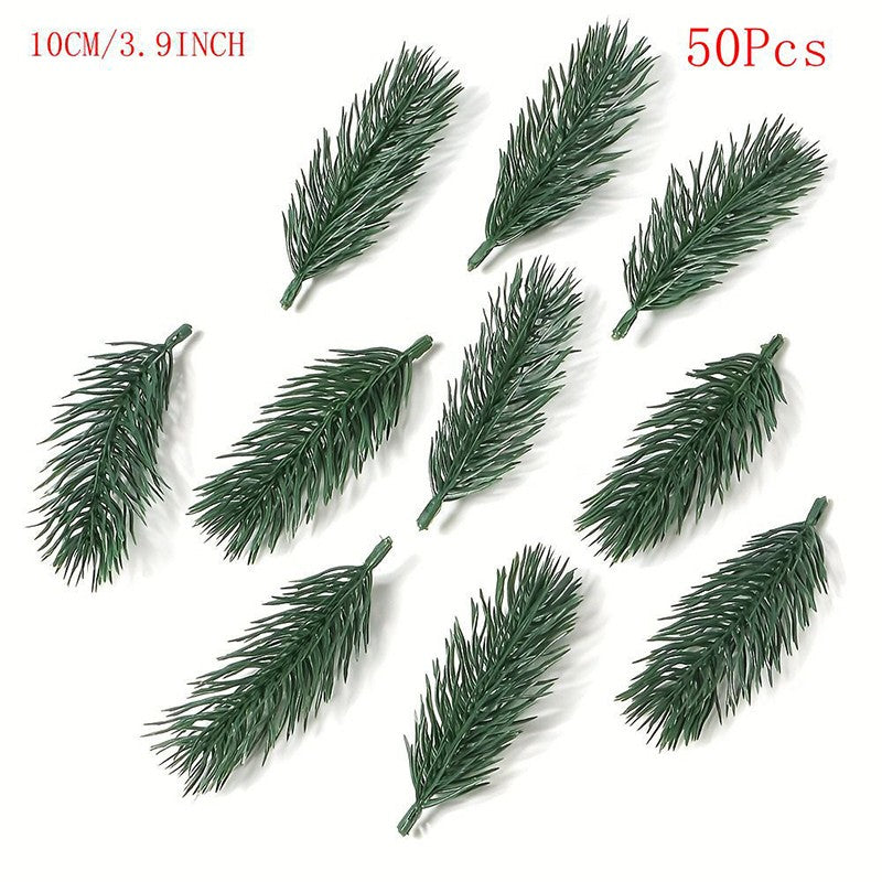 10/20Pcs Pine Branches Artificial Plants Christmas Wedding Home Tree Decor DIY Handcraft Bouquet Gift Box Fake Plants Needle