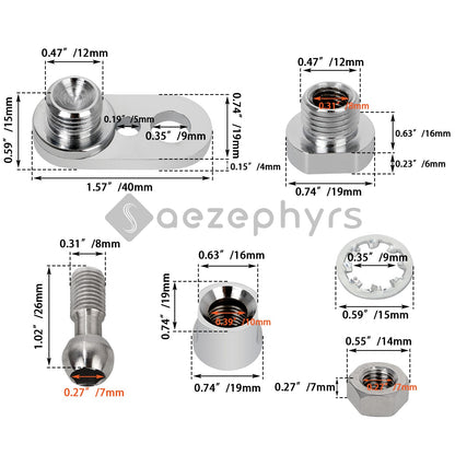 Motorcycle Front Turn Signal Swivel Assembly Set Kit For Harley Sportster 883 Dyna Fat Boy Softail Street Bob Low Rider 1988-UP