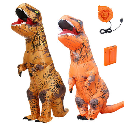 Tyrannosaurus Rex Inflatable Costume Adult Dinosaur Halloween Party Wear Fancy Dress Costume for Adults Festival Mascot