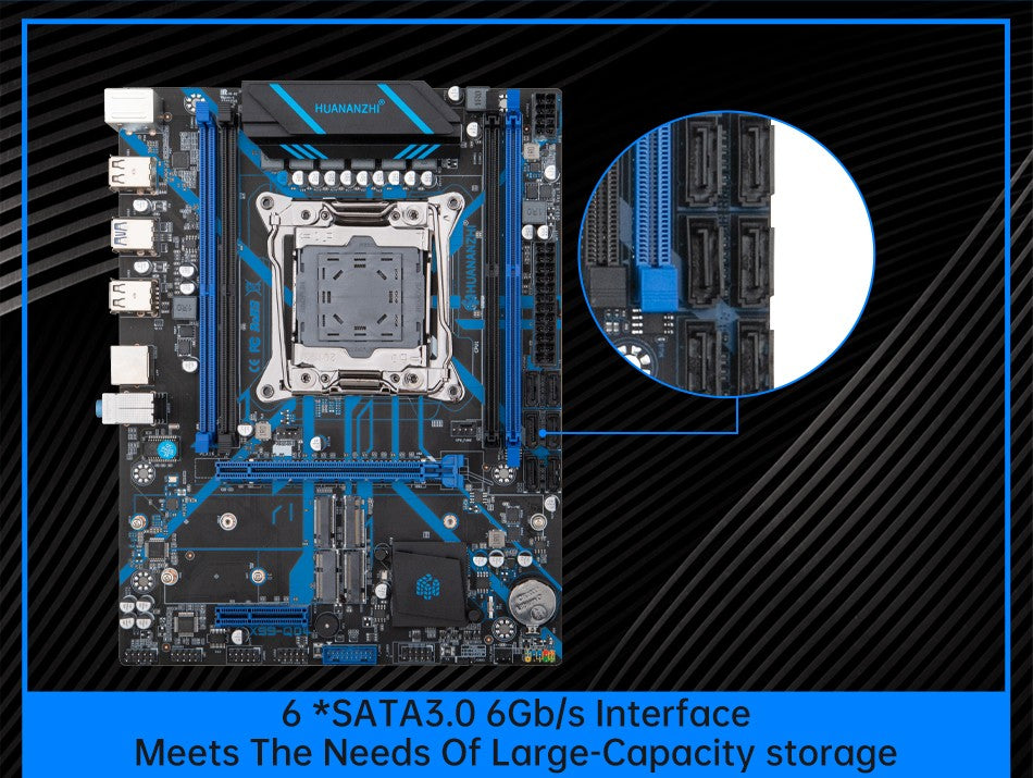 HUANANZHI QD4 LGA 2011-3 Motherboard support XEON E5 2620 2640 2660 2666 2667 2670 2680 2696 V3 V4 DDR3 RECC NON-ECC RAM NVMe