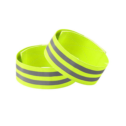 2Pcs Reflective Bands Elastic Armband Wristband Ankle Leg Straps Safety Reflector Tape Straps for Night Jogging Biking Running