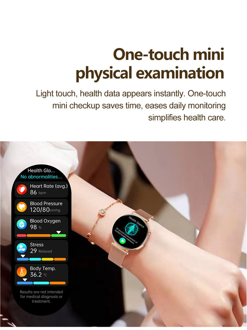 Women Smartwatch 1.32inch AMOLED Screen Call ECG Sport Watch Blood Pressure Micro physical examination AI dial Women Smart Watch