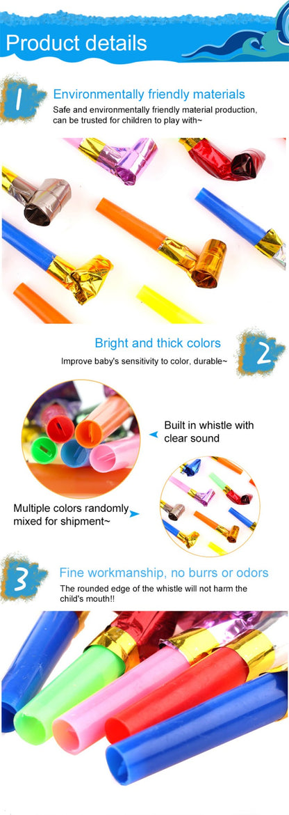 5~100pcs Blowing Telescopic Whistle Party Noise Generator Plastics Party Entertainment Cheering Props Festival Gift Pinata TMZ