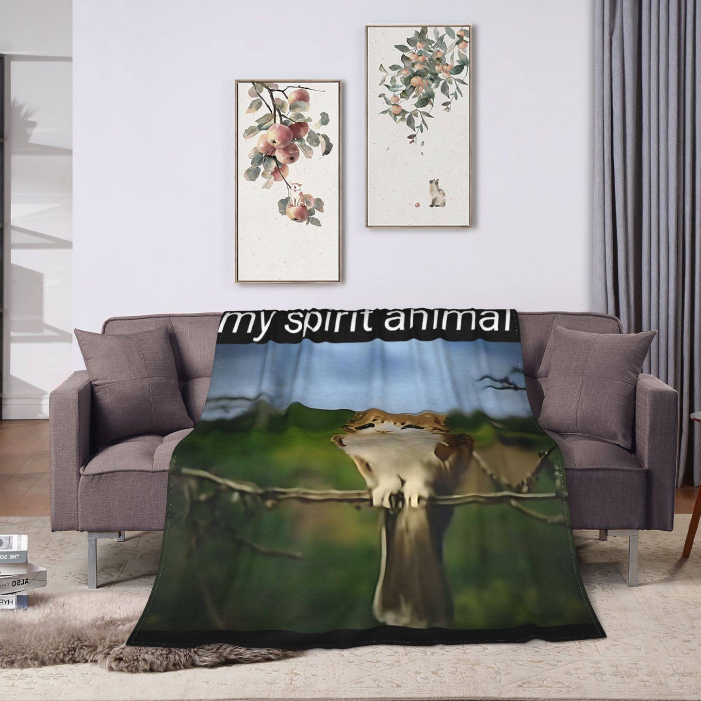 Minha Coberta Engraçada do Meme "Meowl" de Animal Espiritual, Super Quente, Gato, Coruja, Meme, "Brainrot", Manta para Viagem de Inverno, Sofá, Cama, Colcha