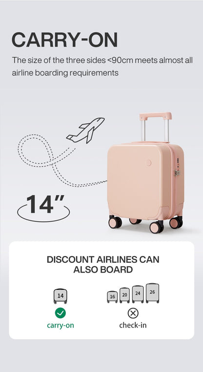 Mixi Puristic Design Travel Luggage Rolling Wheel Hardside Women Suitcase Men Trolley Case 16 20 Carry On/Big 22 24 26 28 Inch