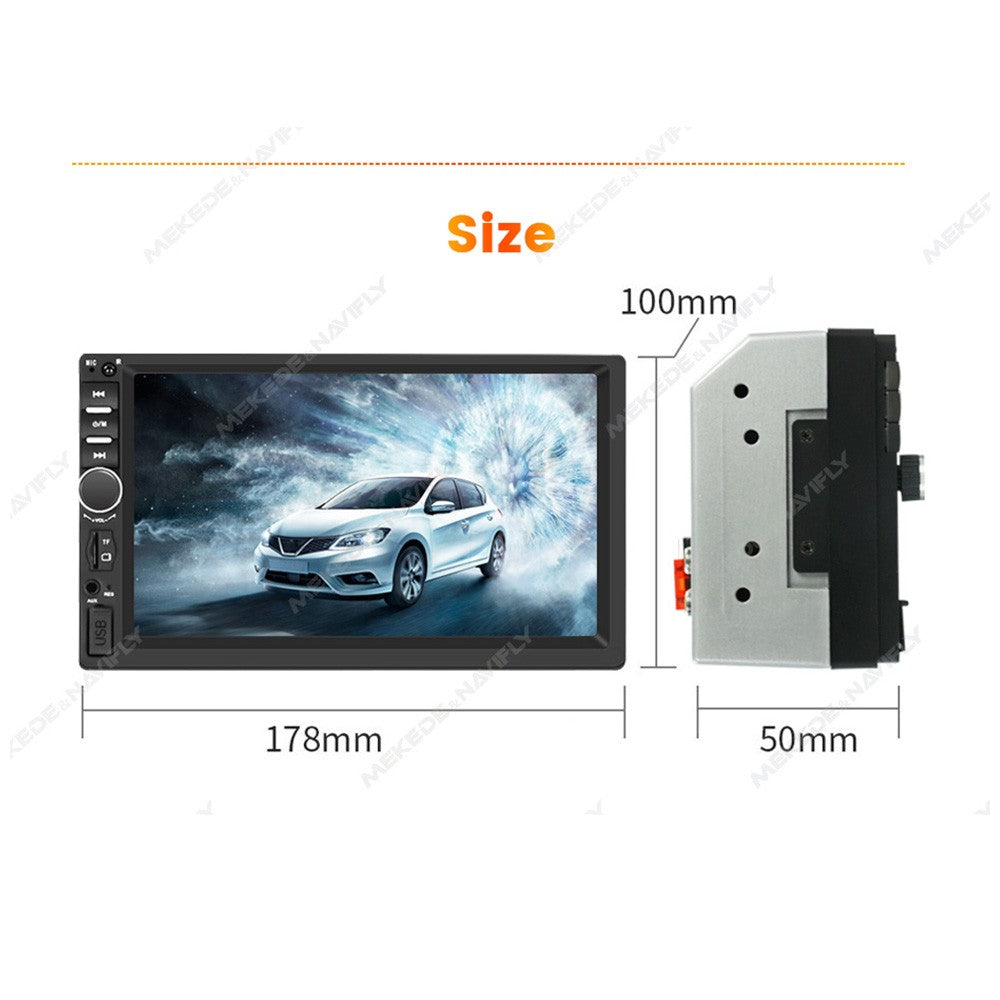 MEKEDE US Stock 2 Din Universal 7Inch Car Radio CarPlay Android Auto MP5 Multimedia Player Touch Screen Head Unit USB BT TF Card