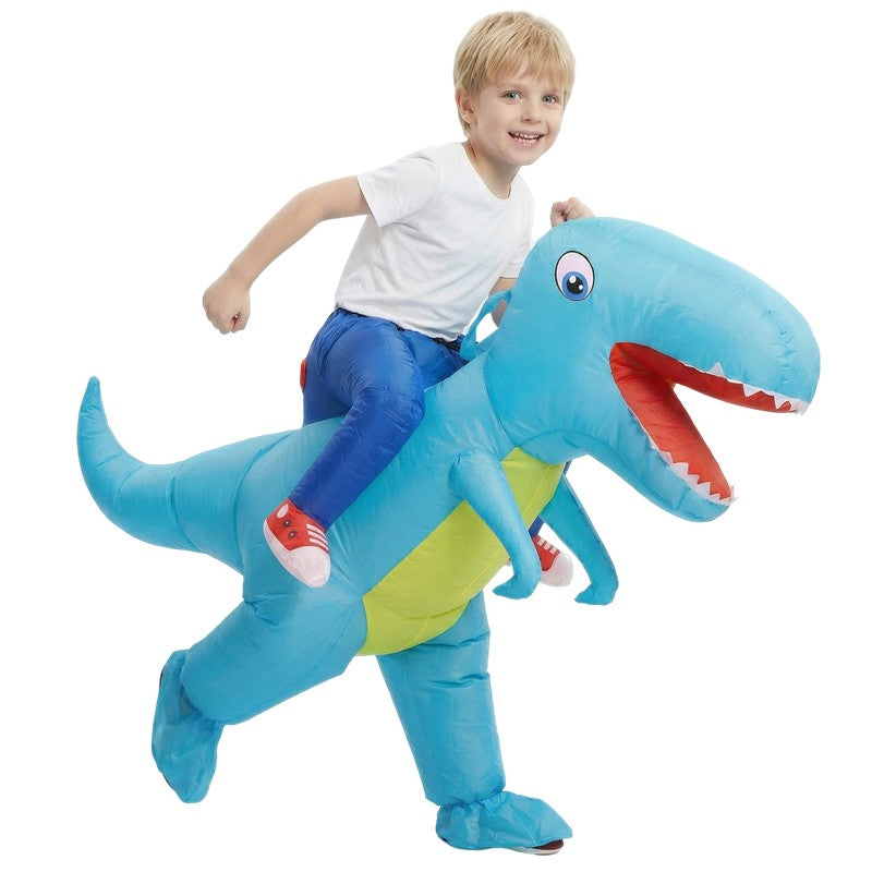 Adult & Child Inflatable Dinosaur Costume Rideable Tyrannosaurus Rex Air-Filled Fun Costume for Masquerade Parties & Halloween