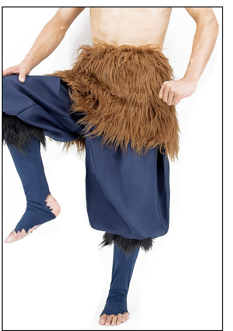 Halloween Anime Carnival Inosuke Cosplay Costume Wild Boar wig Japanese Style Sandals Adult Masquerade Birthday Party Costumes