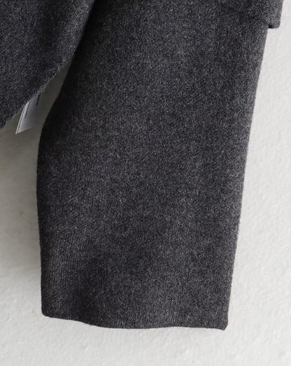 Elegant Coat Women Scarf Collar Long Sleeve Button Irregular Jackets European and American Style Streetwear Casual Outerwear