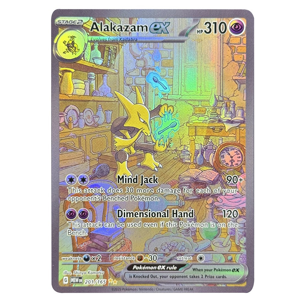 Cartas Proxy de PTCG 151 MEW Alakazam Blastoise Bulbasaur Charmander Squirtle Venusaur Zapdos Charizard Presentes de Cartas TCG JP