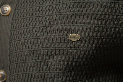 AIOPESON Knitted Mens Cardigan Cotton High Quality Button Mock Neck Sweater for Men New Winter Fashion Designer Cardigans Men