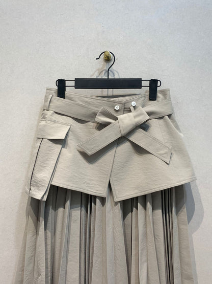 Spring Summer Vintage Japanese Casual Skirts Women Three-dimensional Two-piece Skirt High Waist All-match Pleated Faldas Mujer