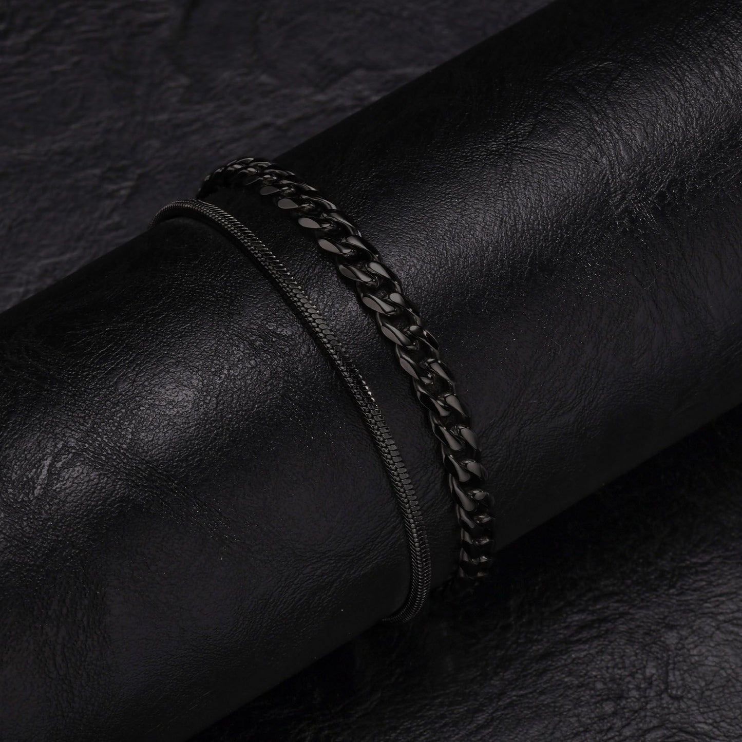 2 Pulseiras Masculinas de Corrente, Aço Inoxidável Prata Ouro Cor Preta, Corrente de Corda Torcida, Pulseira, Correntes Cubanas Modernas de Presente