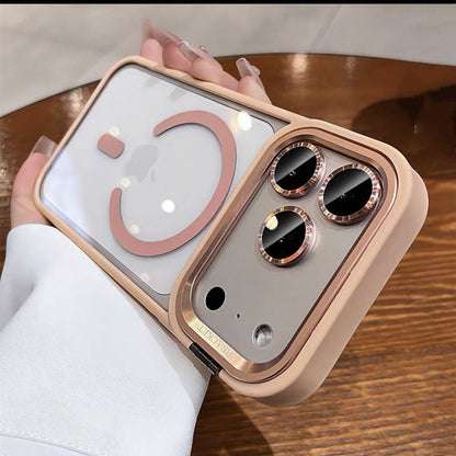 for iPhone 17 Camera Bracket for Magsafe Case for iPhone 17 Pro Max Air Wrist Strap Lens Film ShockProof Wireless Charging Cover