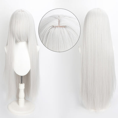 Peruca Colorida de 100cm Longa Lisa Cosplay Anime Fantasia Festa Perucas Sintéticas Resistentes ao Calor