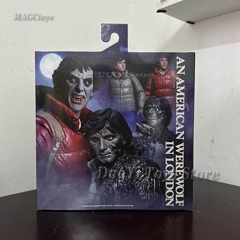 NECA Original Um Lobisomem Americano em Londres David Jack 2-pack Anime Action Figure Modelo de Brinquedo Presentes de Ano Novo e Aniversário