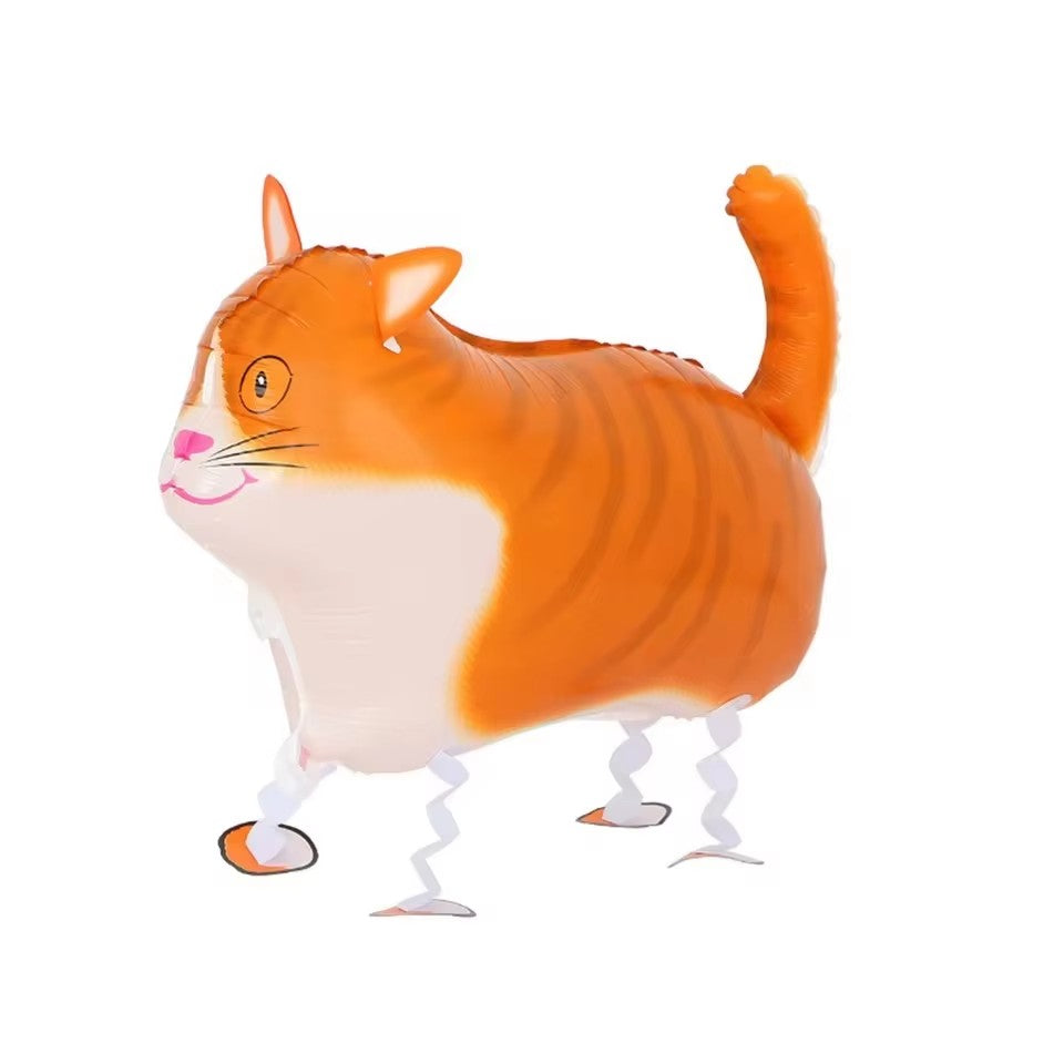 4Pcs Walking Cat Balloons Animal Pet Cat Balloons Cat Balloons for Kids Birthday Party Pet Cat Theme Birthday Party Decorations