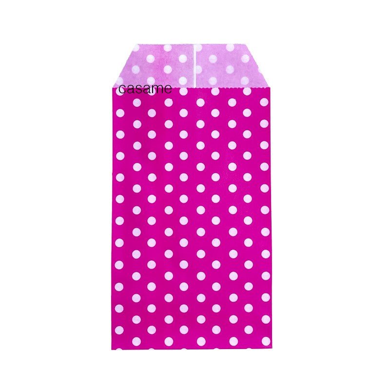10/25/50 Pcs Small Sack Pouch Mini Dot Kraft Paper Bags Wedding Party Invitation Greeting Cards Paper Gift Bag Birthday