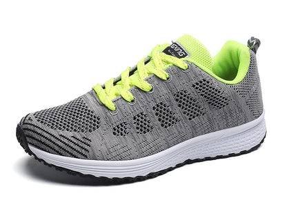 Women's Sneaker 2025 New Fashion Breathable Trainers Comfortable Sneakers Mesh Fabric Lace Up Women's Tennis Shoes For Women