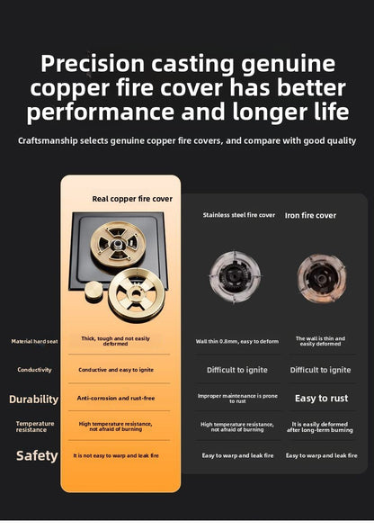 Dual Fuel 3500W Gas Electric Cooker Household Concave Induction Cooktop Class Energy Built-in Countertop Natural Gas Easy Table