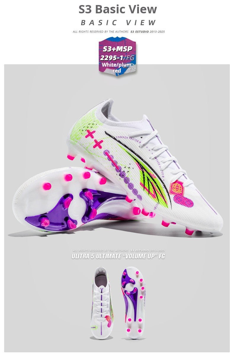 Soccer Shoes Men's Football Field Boots Grass Training Society Sports Soccer Cleats Without ShoeLaces Crampons De Football