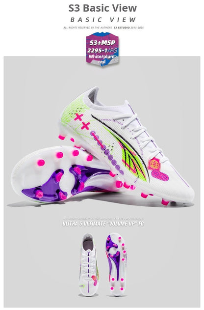 Soccer Shoes Men's Football Field Boots Grass Training Society Sports Soccer Cleats Without ShoeLaces Crampons De Football