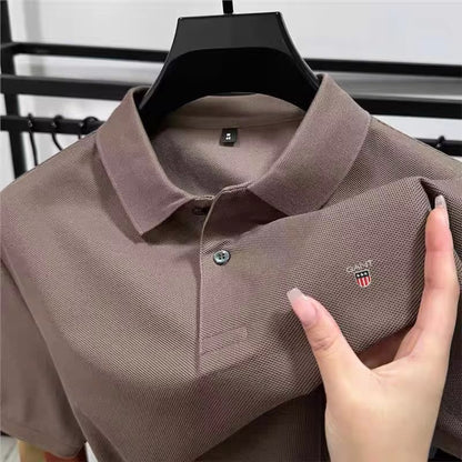High-end 100% Cotton Short Sleeve Polo Shirt Men's Summer Luxury Brand Breathable Paul T-shirt Exquisite Embroidery Casual Top