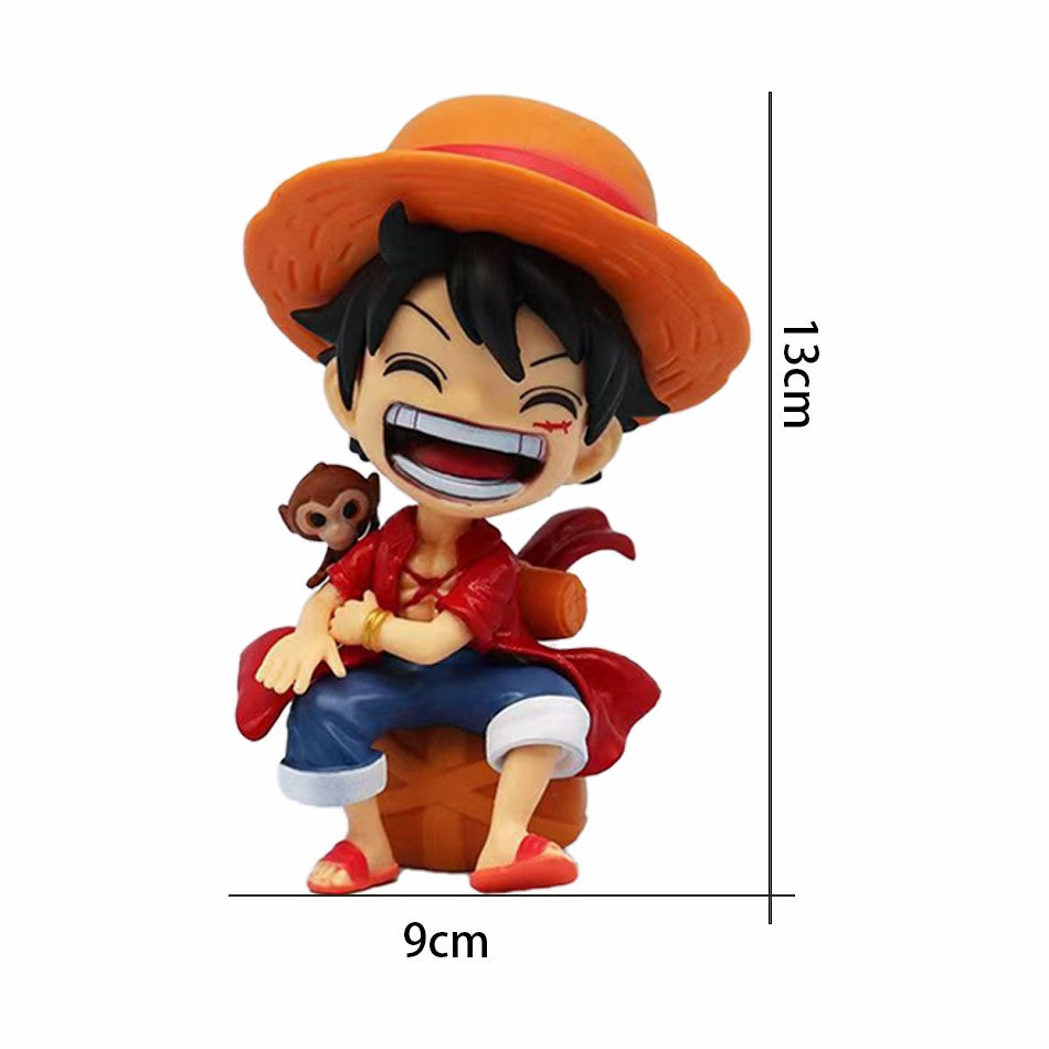 One Piece Portátil Luffy Zoro Portgas D. Ace Sentado Yamato Q Versão Jogo de Moda Desenho Animado Anime Carro Ornamento Presente