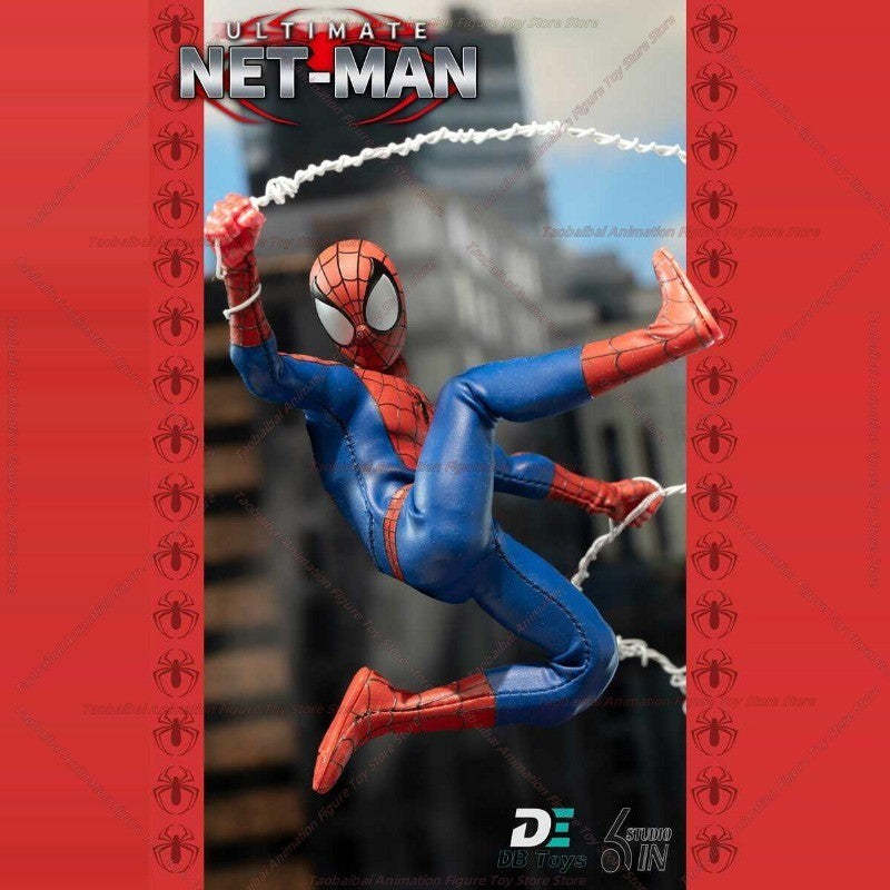 6in Studio 1/12 Ultimate Netman Red Ultimate Black Symbiote Action Figure Anime Toy em Estoque Original