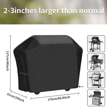 Outdoor BBQ Grill Covers For Charcoal & Gas Grills Waterproof Anti-Dust Weather-Resistant Anti-UV Heavy Duty Barbecue Cover