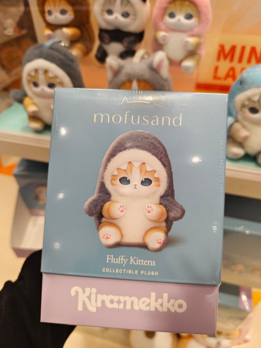 In Stock Genuine Mofusand Cat Series Vinyl Shark Cat Surprised Box Toy Ornaments Surprised Blind Box Bag Plush Keychain Doll