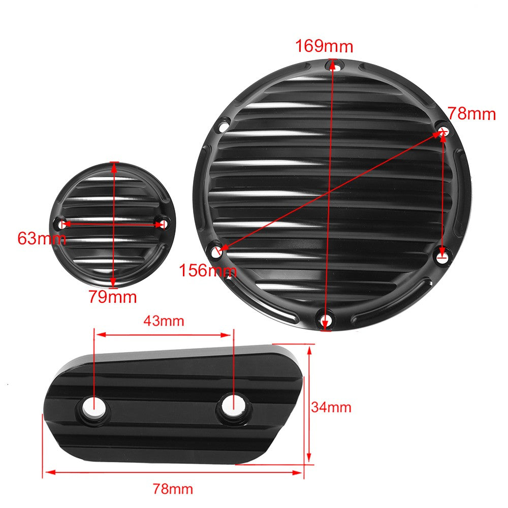 Tampa de Inspeção de Embreagem de Temporizador de Derby de 6 Furos para Motocicleta Harley Sportster Iron XL883 XL1200 Seventy Two