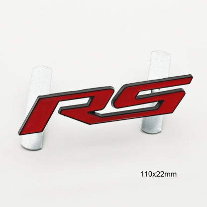 3D Metal Car Sticker RS logo Front Grill Emblem Trunk Badge Decals For Chevrolet Blazer Aveo Trax Cruze Sonic Onix Accessories