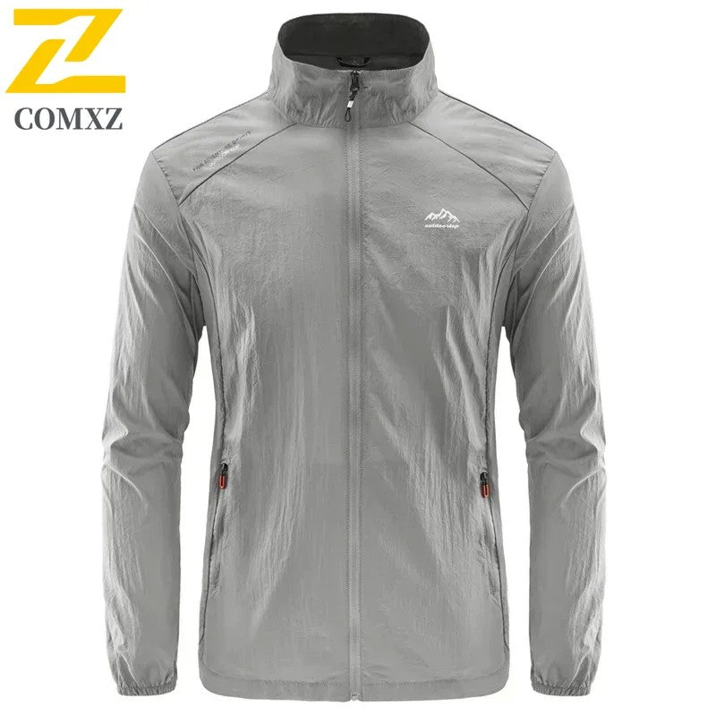 Men's Summer Skin Quick Dry Hiking Jacket Waterproof Sun UV Protection Coats Men Outdoor Sports Fishing Camping Running Jacket