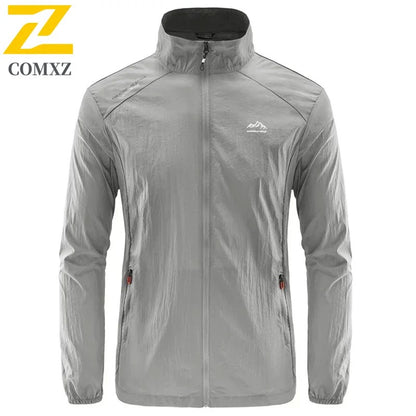 Men's Summer Skin Quick Dry Hiking Jacket Waterproof Sun UV Protection Coats Men Outdoor Sports Fishing Camping Running Jacket